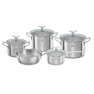 Juego De Ollas Electrolux 5 Unidades Acero Inoxidable