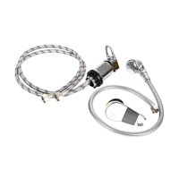 Magideal - Grifo Mezclador De Ducha Con Mangueras De Entrada Y Salida Grifo Mezclador De Peluquería Extraíble Juego De Ducha De Mano Para Autocaravana Lavabo De