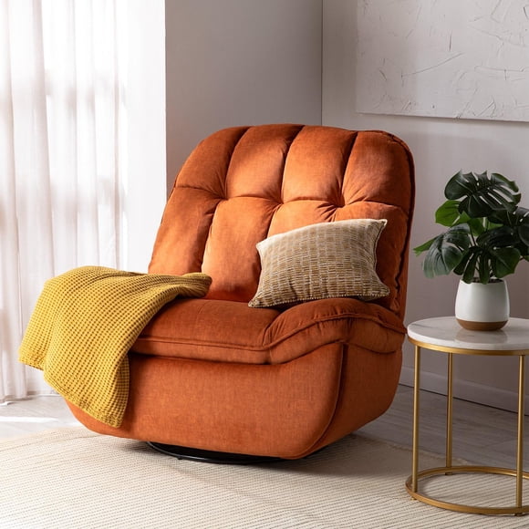 Bergere Reclinable, Giratorio Y Mecedor Millenium Orange