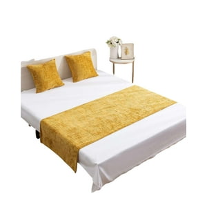 Imac Hogar - Piecera Sin Fundas Modelo Chenille Amarillo