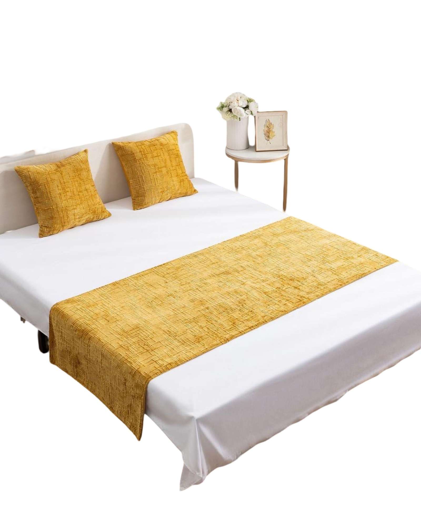 Imac Hogar - Piecera Mas 2 Fundas Modelo Chenille Amarillo