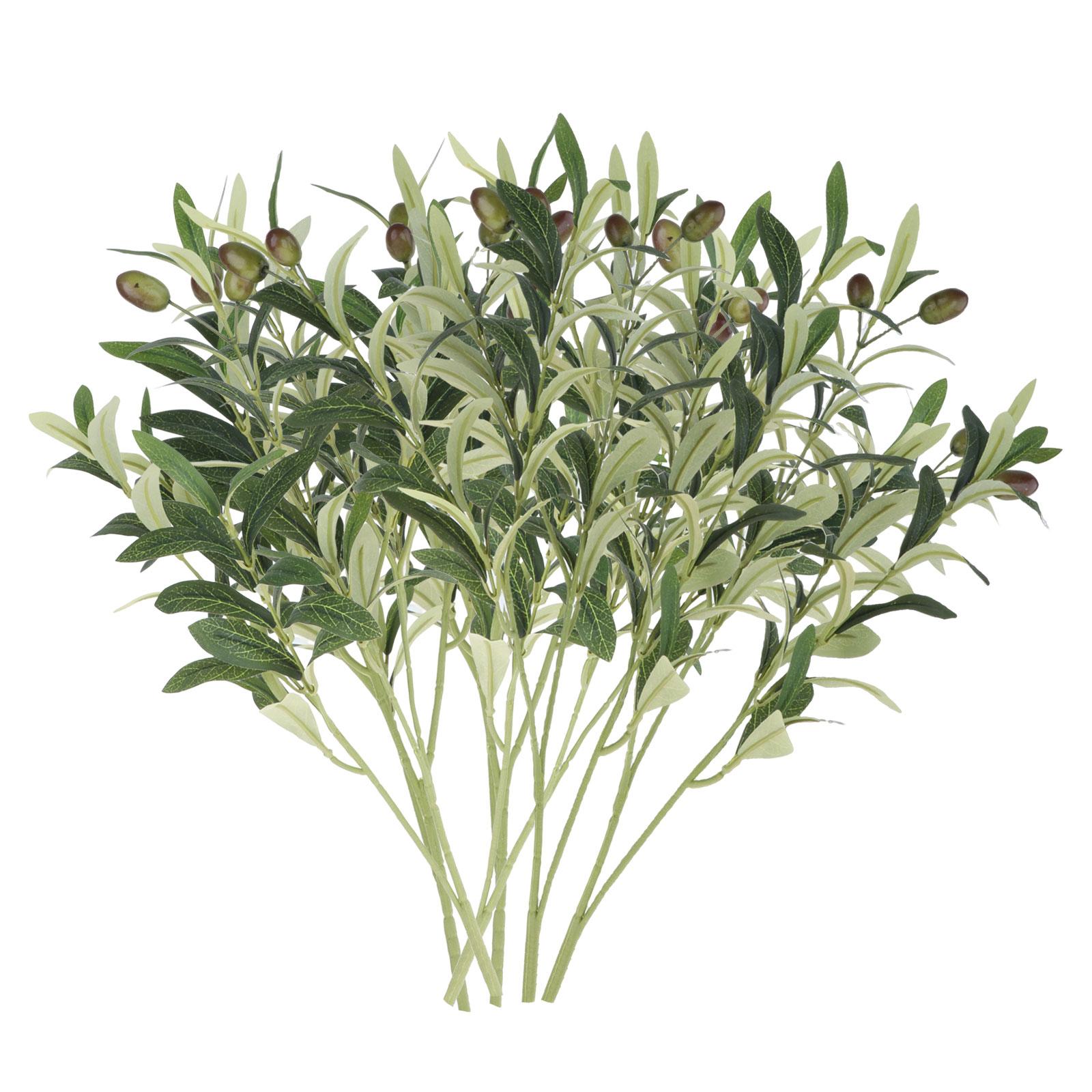 Magideal - Ramas De Olivo Artificiales Ramas De Olivo Decoración Guirnaldas Decoración Accesorios De Fotos Ramas De Olivo De Imitación Altas Y Largas Para Jarrón 6 Ramas Pequeñas