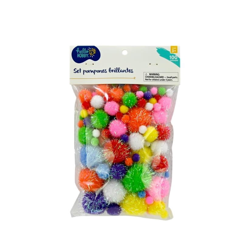 Pompon Glitter 100u Pen+Gear