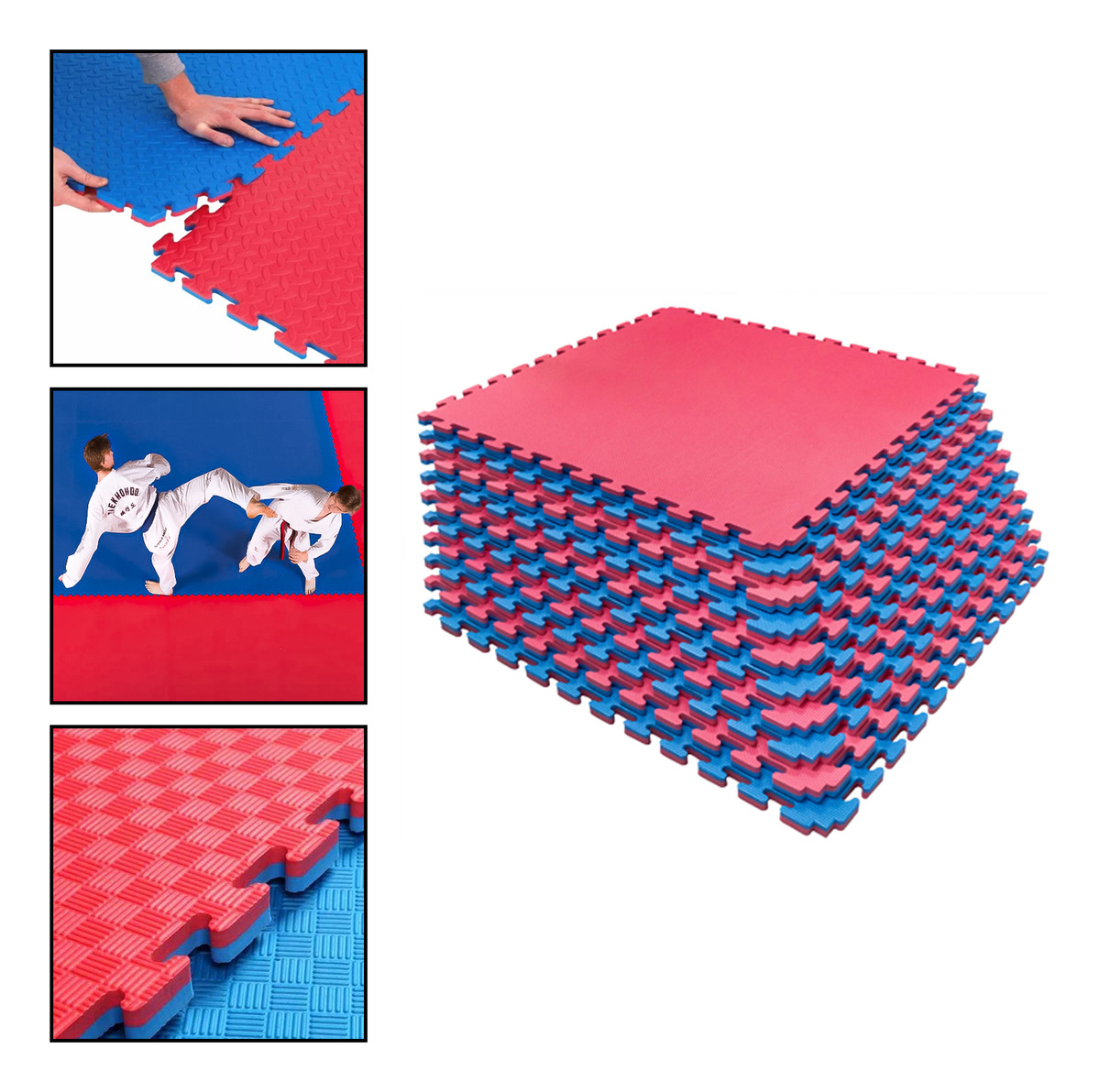 Genérico - Plancha Tatami 100Cm X 100Cm X 2.5Cm Rojo Y Azul