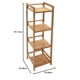 thumbnail image 2 of Estantería de Baño Cocina 4 Niveles Rack Organizador del Hogar Madera Natural, 2 of 5