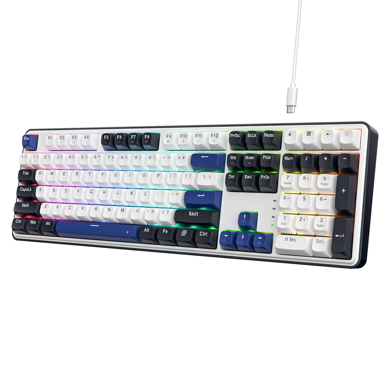 Teclado Gaming Redragon K689 Con Junta Cableada Rgb 104 Teclas