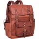 thumbnail image 1 of Mochila Zinria Leather vintage de cuero marrón para portátil de 17 pulgadas, 1 of 7