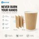 thumbnail image 2 of Vaso desechable NYHI 284 ml de papel kraft ondulado - Pack de 150, 2 of 8