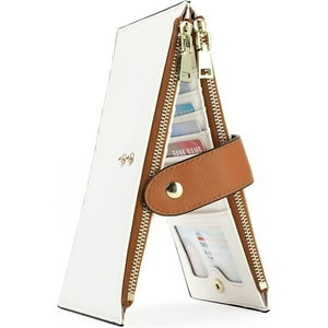 Veat00L - Billetera Femenina Con Cerradura Rfid, Bolsillo Con 2 Cremalleras, Diseño De Múltiples Tarjetas, Selección De Materiales De Alta Calidad