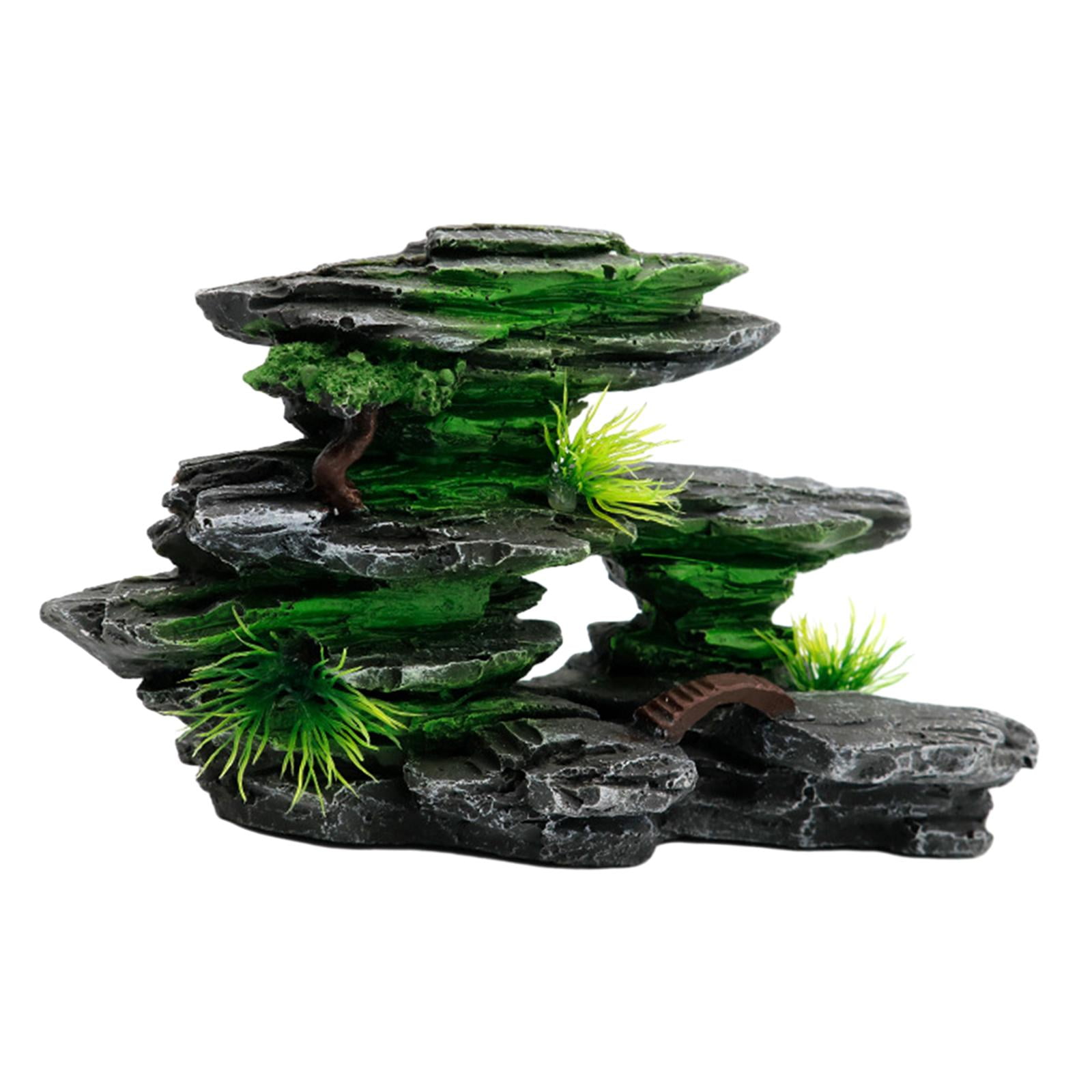 Magideal - Decoración De Acuario, Rocalla, Vista De Montaña, Adorno De Piedra, Estatuilla Decorativa, Artesanía, Decoración De Pecera Para Porche, Micropaisaje
