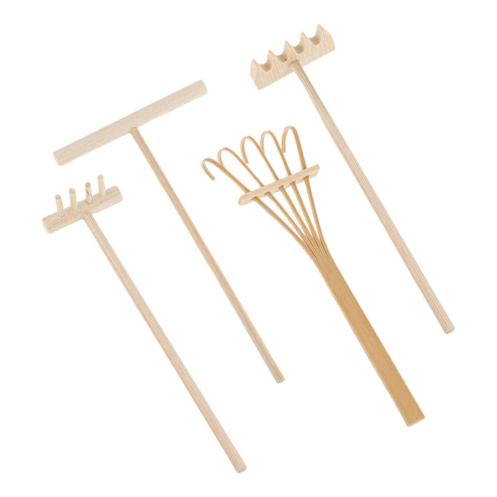 Magideal - Mini Herramientas De Arena Para Jardín, Rastrillo De Mesa, Herramientas De Jardín De Arena, Rastrillo De Mesa De Arena, Juguete Artístico Portátil, 4