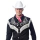 thumbnail image 1 of Sombrero ranchero para disfraz cultural, estilo terciopelo, color blanco, talla adulto, 1 of 5