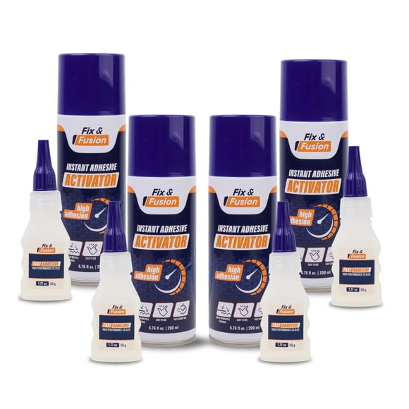 Super Glue FIX & FUSION Ca (50 ml) con spray activador (200 ml)