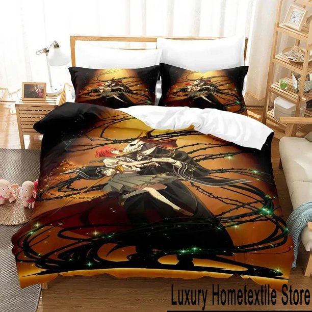 Ancient Magus' Bride Bedding Set Duvet Cover Bed Set Quilt Cover Pillowcase Comforter Size Boys Adult Bedding Bed Sheets