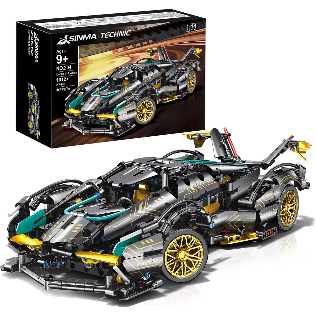 Auto Deportivo Jsinma Technic 114 Motor V12 204 Piezas