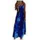 thumbnail image 1 of Vestido Largo Maxi Con Tirantes Finos Floral Azul Sin Mangas, 1 of 6