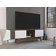 thumbnail image 3 of Rack TV Con Capacidad Hasta 55" 2 Puertas 53,7x135x40 Cm Café Oscuro Y Blanco, 3 of 12
