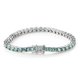 thumbnail image 1 of Pulsera de Diamante de 4 Mm Moissanite Tennis Bracelets para Mujer Color D Claridad VVS1 Pulsera de Moissanita de Plata Esterlina S925 con Certificado, 1 of 9