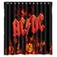 thumbnail image 1 of Cortina de ducha AC/DC con ganchos (60 x 72 pulgadas), 1 of 3