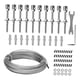 thumbnail image 3 of Kit De Enrejado De Pared Verde Para Plantas Trepadoras, Soportes Para Plantas De Patio Con Alambre De 52 Pies, 3 of 5