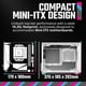 thumbnail image 2 of Funda para PC Cooler Master NR200 Mini-ITX blanca, GPU de 330 mm, 2 of 9