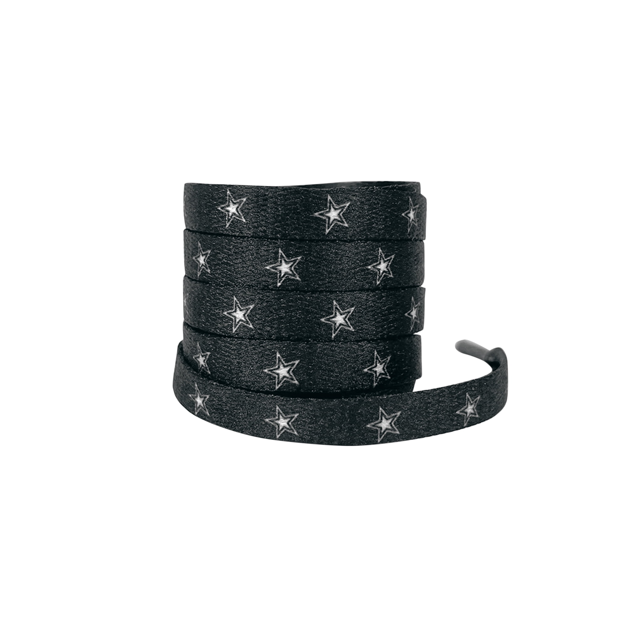 Cordones Planos Inspire Chic Con Estampado De Estrellas De Colores Para Zapatillas Botas Zapatos Deportivos 1 Par Negro-blanco Estrella 120cm/47.2