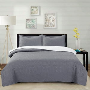 Chantilly - Cubrecama Micro Ultra Sherpa 2P Color Gris Acero