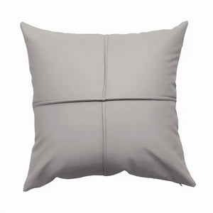Genérico - Pack 6 Fundas De Cojines Almohada Eco-Cuero Impermeable 43 Cm Color Gris Claro