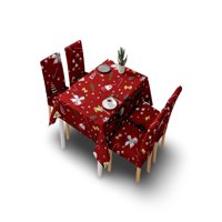 Mylhogar - Mantel De Navidad Mas 6 Fundas De Sillas