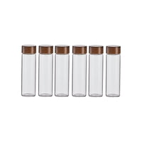 Bothyi - Contenedores De Almacenamiento De Granos De Café De Vidrio, 6 Piezas, Con Tapas, Para Cafetería, Venta Al Por Menor, Bar, 22G