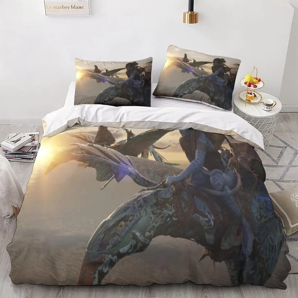 v1491 Bed Sheets Avatar The Way of Water Bedding Set Printed Duvet Cover&Pillowcase / Pcs Single Double Queen King Size Quilt Cover 3-Piece Bedding Set (1 Duvet Cover + 2 Pillow Shams) Bed Sheets ju14