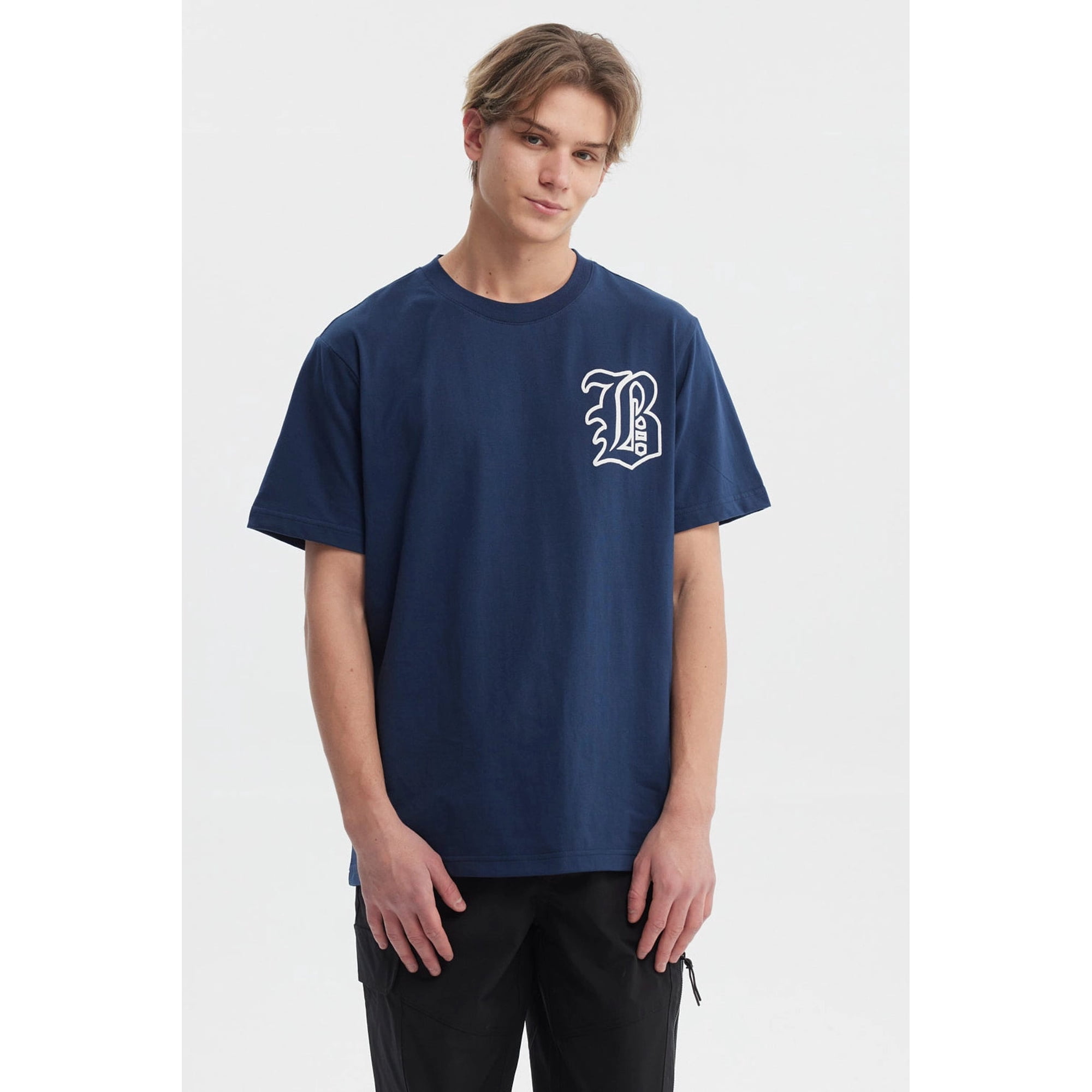 Fashionspark - Polera Hombre Regular Fit Letra Azul