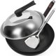 thumbnail image 1 of Wok Souped Up Recipes, acero al carbono, 32 cm, con tapa y espátula, 1 of 7