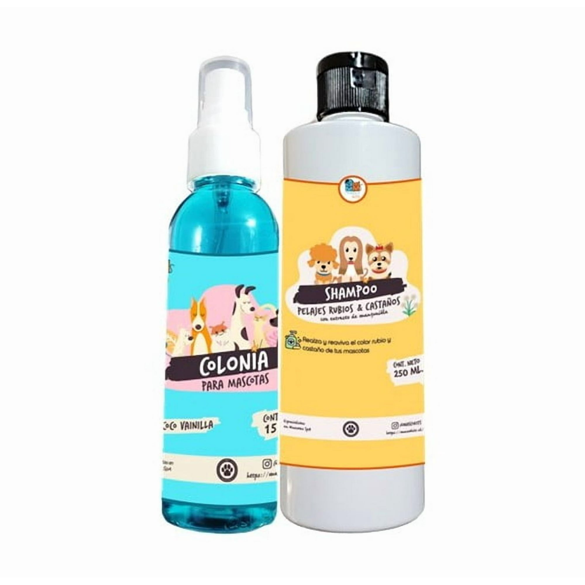 Mascokits - Colonia Para Perro & Perrito Sin Alcohol 150ml + Shampoo Rubio