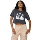 thumbnail image 1 of Polera Mujer Fun Manca Corta Crop Gris Corona, 1 of 5