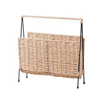 Bothyi - Estante De Cesta De Almacenamiento De Libros Tejidos, Rústico, Para Sofá O Dormitorio