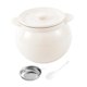 thumbnail image 5 of Recipiente De Cerámica Para Aceite De Freír, Para Dulces, Repostería, Chile, Aceite, Tocino Y Grasa, 1400 Ml, Color Blanco, 5 of 5