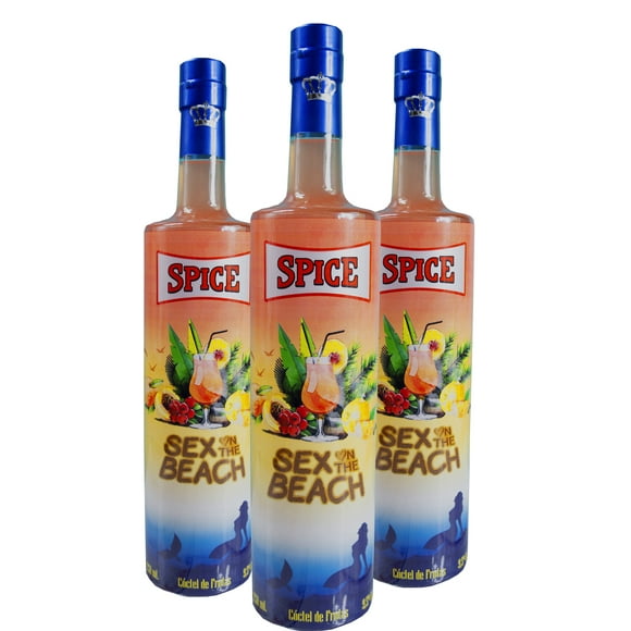 Pack de cócteles Sex on the beach, 3 botellas de 750 cc