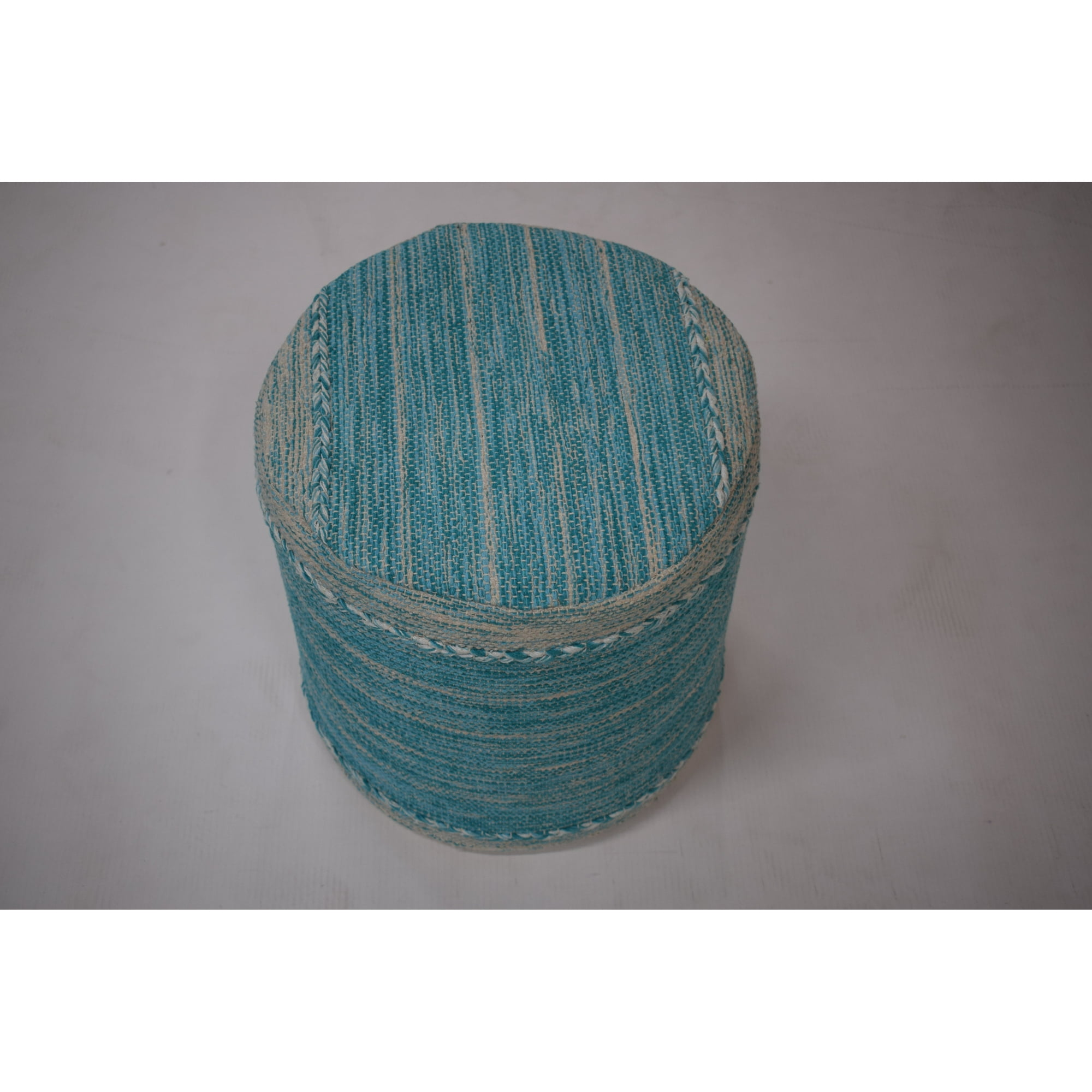 Decoghar - Puff Deco Puff Kilim Turquesa Diseño Vintage 0,4x0,4 Mts