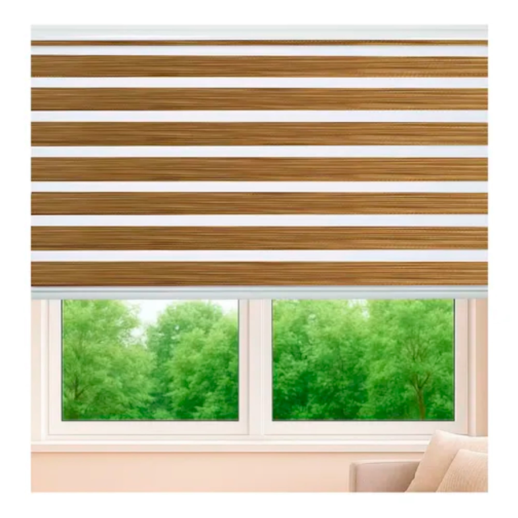 Cortina Roller Jaspeada Duo Zebra Día Noche 120x240cm Beiti