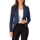 thumbnail image 1 of INSPIRE CHIC Chaqueta de Traje Casual de Negocios sin Cuello para Mujer Regreso a Clases para Maestras Oficina de Trabajo Blazer Corto L Azul Marino, 1 of 8