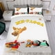 thumbnail image 4 of Gee-Raffa Conjunto de sábanas temático, trío de piezas, cómodo y amigable con la piel, diseño único, regalo de decoración para el hogar para familiares, amigos y fans, 90 cm * 190 cm, 4 of 6