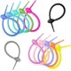 thumbnail image 2 of Paquete de 12 bridas de silicona Coldeul, organizador de cables, clips multiusos para sellar bolsas, brida reutilizable para pan, 21,5 cm/8,5 pulgadas, 2 of 7