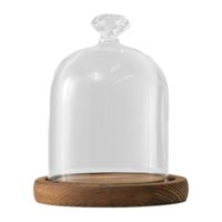 Magideal - Tarro De Campana De Cúpula De Vidrio Transparente Con Bandeja De Madera, Vitrina De Mesa Redonda Versátil, Diámetro De 9Cm Para Decoración Del Día De Estilo E