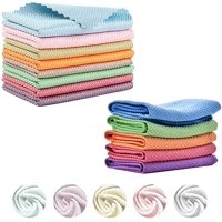 Xinqihang - 10 Paños De Limpieza A Nanoescala, Paños De Limpieza Milagrosos Sin Marcas, Paños De Limpieza De Microfibra Para Pulir Escamas De Pescado, Paños De Cocina De Microfibra Multiusos Reutilizables (30,5 X