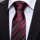 thumbnail image 3 of Barry.Wang Set de corbata a rayas para hombre de seda con pañuelo, 3 of 3