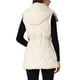 thumbnail image 3 of INSPIRE CHIC Chaleco de Mujer Abrigo de Invierno con Capucha Cremallera Sin Mangas Acolchado Acolchado 2XL Blanco, 3 of 6