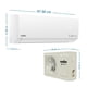 thumbnail image 3 of Aire Acondicionado Inverter Frío/Calor 24000 BTU Wifi Blanco Mabe MMI24HDBWCA32CH1, 3 of 11