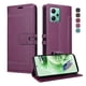 thumbnail image 1 of Premium Wallet Case for Xiaomi Redmi Note 12 5G with Card Slots & Kickstand, Flip Cover Purple, 1 of 6
