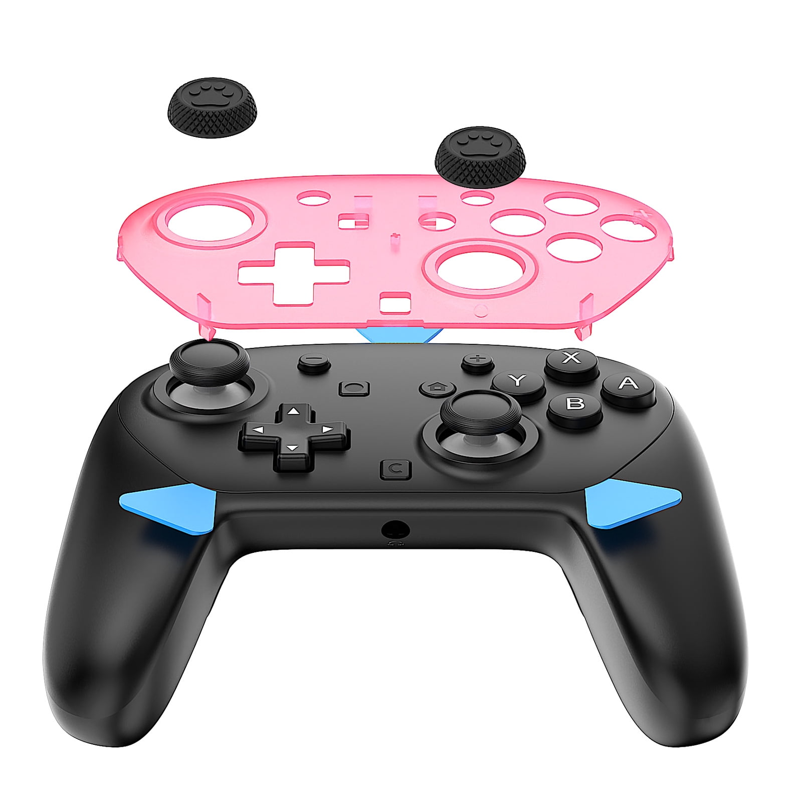 Genérico - Carcasa De Reemplazo Compatible Con El Controlador Pro De Nintendo Switch De 2ª Generación - Cubierta Transparente Con Teclas